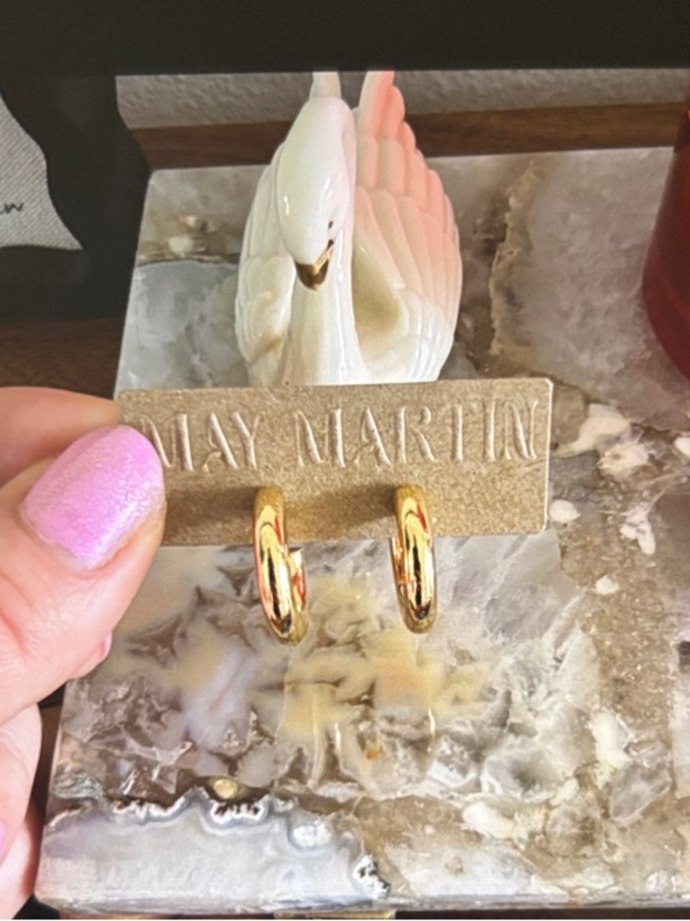 Chunky Gold Waterproof Hoop Earrings